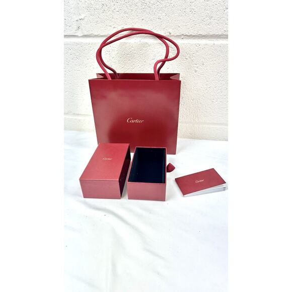 Cartier Empty Box Case Jewelry Case Box Gift Bag Inner Box Certificate Set - Picture 1 of 16